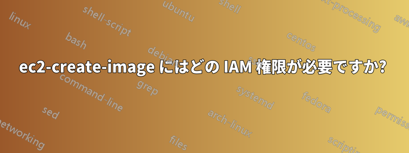 ec2-create-image にはどの IAM 権限が必要ですか?