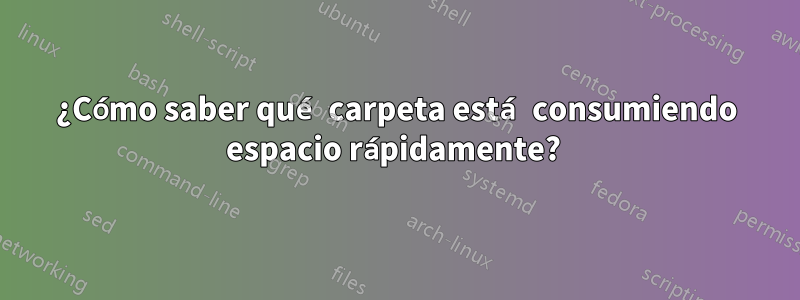¿Cómo saber qué carpeta está consumiendo espacio rápidamente? 