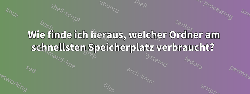 Wie finde ich heraus, welcher Ordner am schnellsten Speicherplatz verbraucht? 