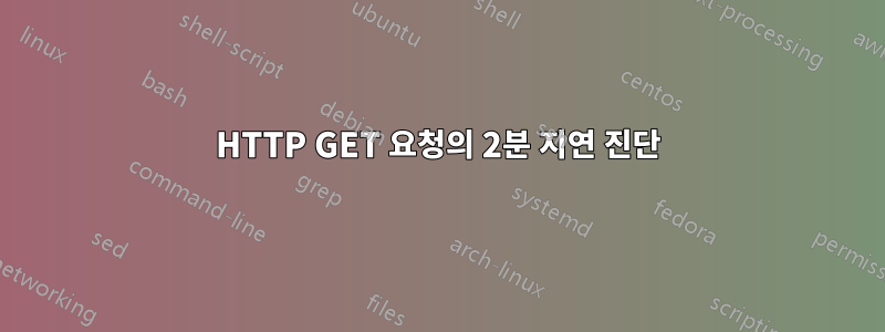 HTTP GET 요청의 2분 지연 진단