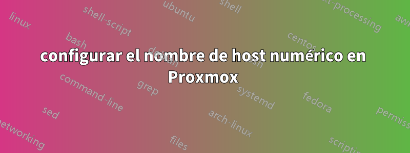 configurar el nombre de host numérico en Proxmox
