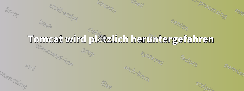 Tomcat wird plötzlich heruntergefahren