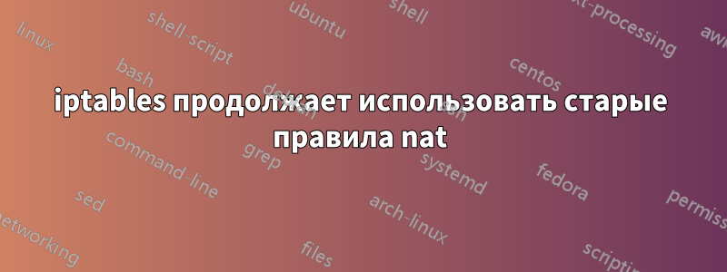 iptables продолжает использовать старые правила nat