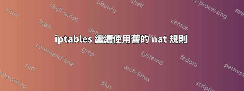 iptables 繼續使用舊的 nat 規則