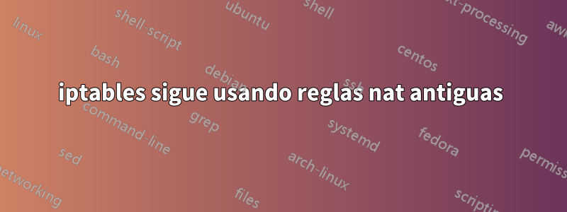 iptables sigue usando reglas nat antiguas