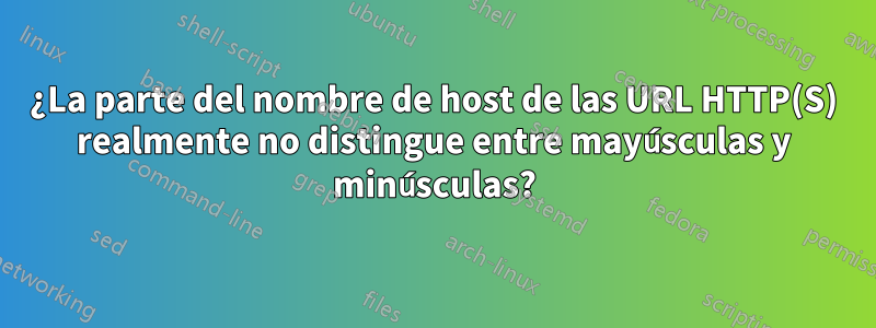 ¿La parte del nombre de host de las URL HTTP(S) realmente no distingue entre mayúsculas y minúsculas?