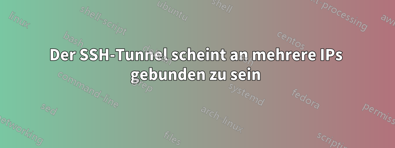 Der SSH-Tunnel scheint an mehrere IPs gebunden zu sein