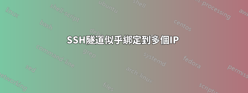 SSH隧道似乎綁定到多個IP