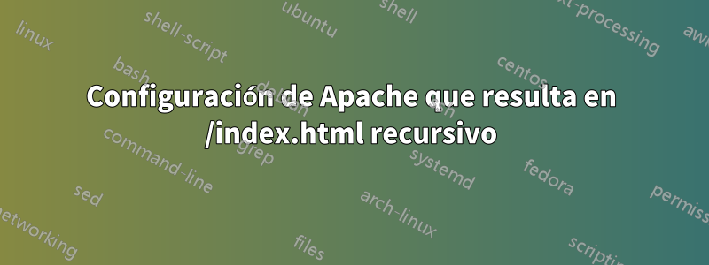 Configuración de Apache que resulta en /index.html recursivo