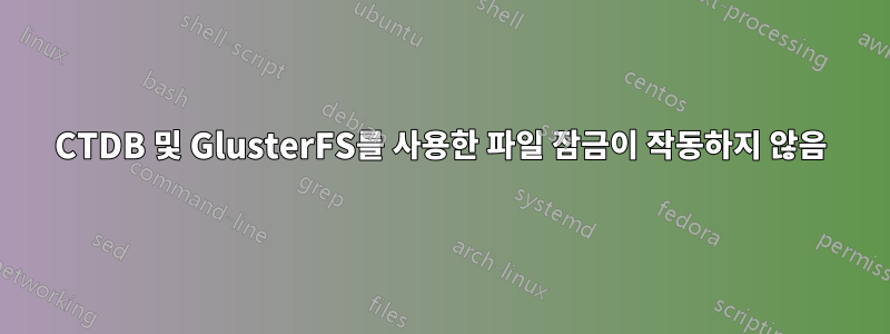 CTDB 및 GlusterFS를 사용한 파일 잠금이 작동하지 않음