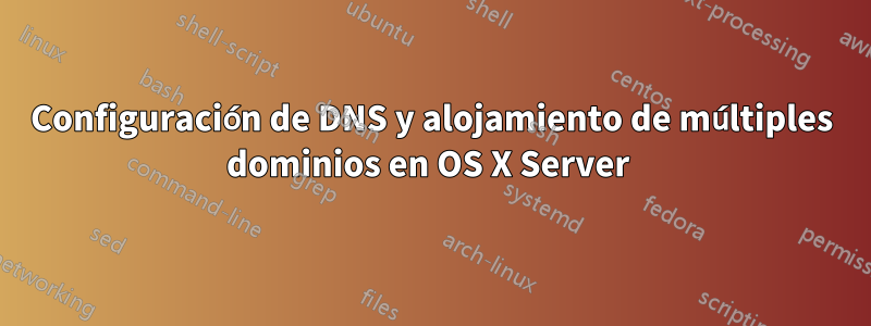 Configuración de DNS y alojamiento de múltiples dominios en OS X Server 