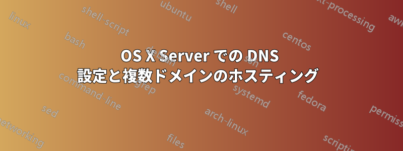 OS X Server での DNS 設定と複数ドメインのホスティング 