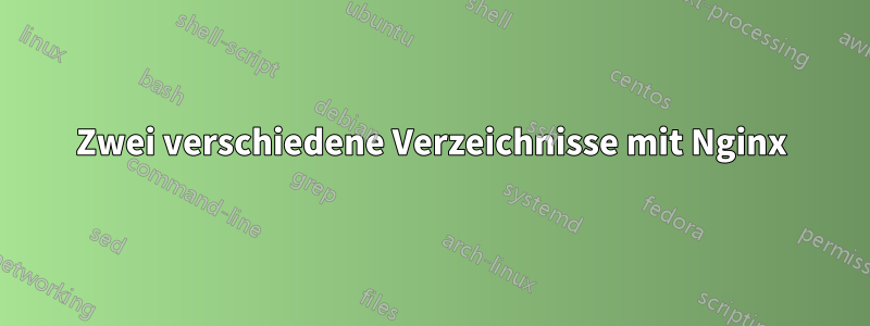 Zwei verschiedene Verzeichnisse mit Nginx