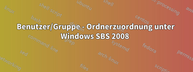 Benutzer/Gruppe - Ordnerzuordnung unter Windows SBS 2008 