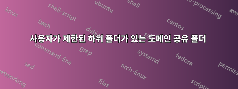 사용자가 제한된 하위 폴더가 있는 도메인 공유 폴더