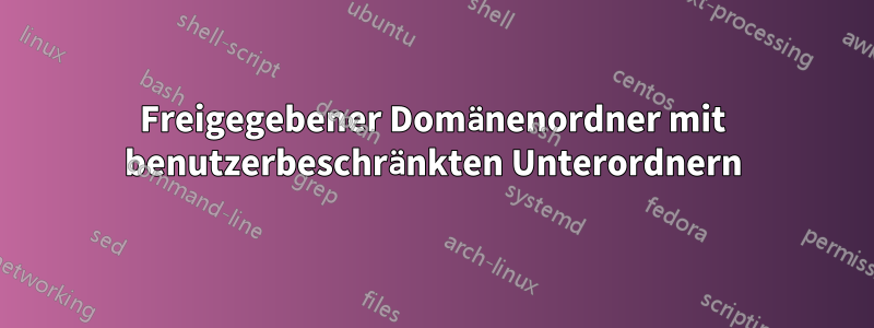 Freigegebener Domänenordner mit benutzerbeschränkten Unterordnern