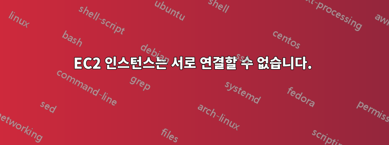EC2 인스턴스는 서로 연결할 수 없습니다.