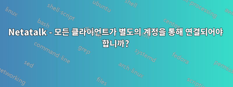 Netatalk - 모든 클라이언트가 별도의 계정을 통해 연결되어야 합니까?