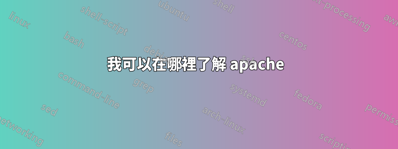 我可以在哪裡了解 apache 
