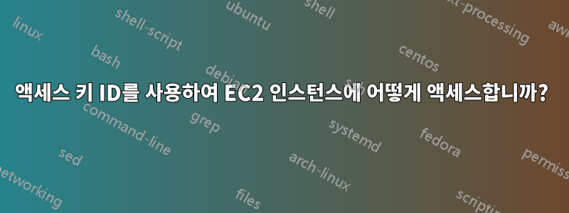 액세스 키 ID를 사용하여 EC2 인스턴스에 어떻게 액세스합니까?