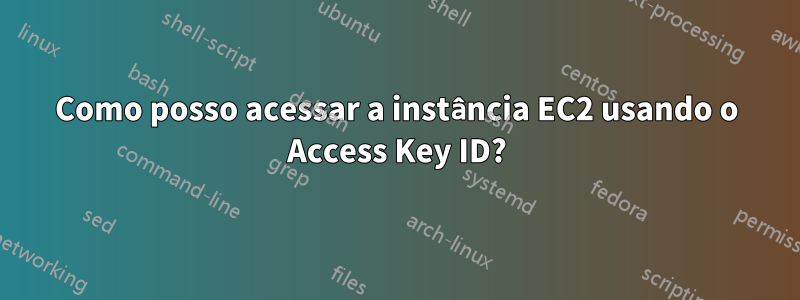 Como posso acessar a instância EC2 usando o Access Key ID?