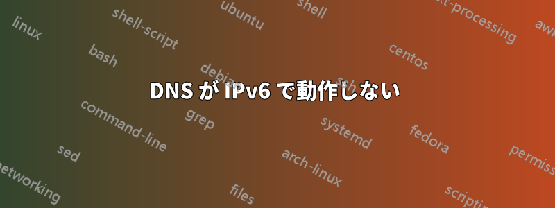 DNS が IPv6 で動作しない