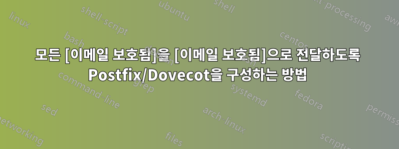 모든 [이메일 보호됨]을 [이메일 보호됨]으로 전달하도록 Postfix/Dovecot을 구성하는 방법