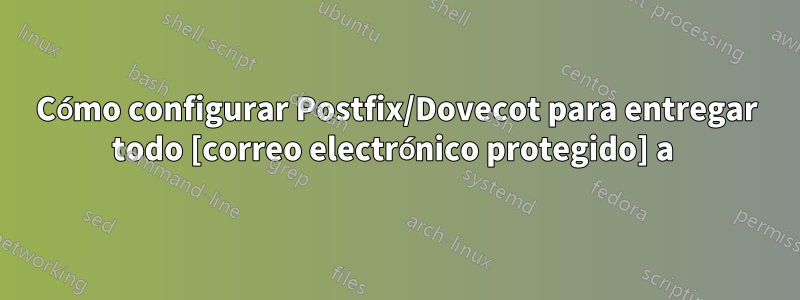 Cómo configurar Postfix/Dovecot para entregar todo [correo electrónico protegido] a 