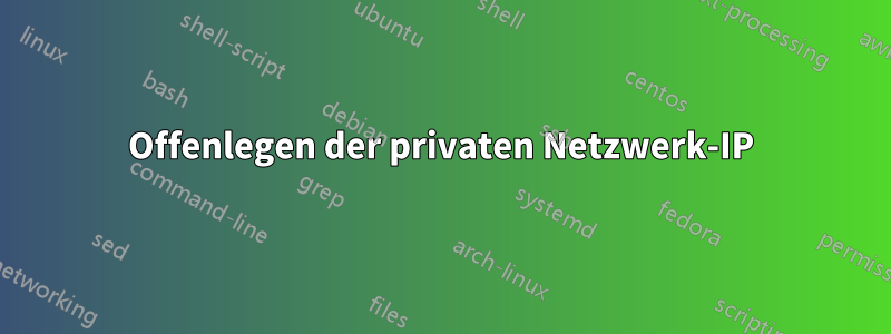 Offenlegen der privaten Netzwerk-IP
