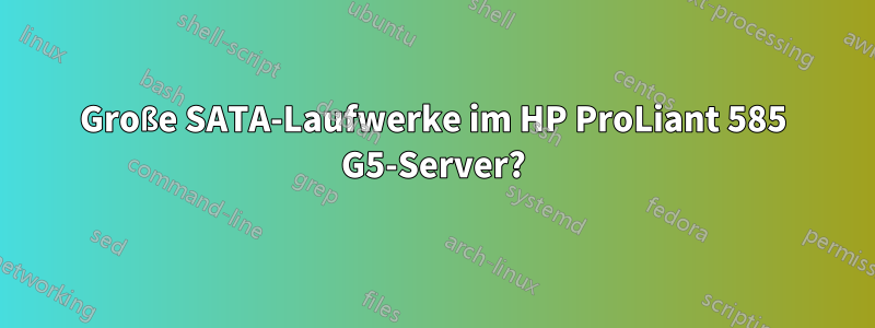 Große SATA-Laufwerke im HP ProLiant 585 G5-Server?