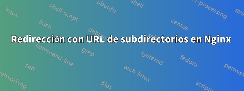 Redirección con URL de subdirectorios en Nginx