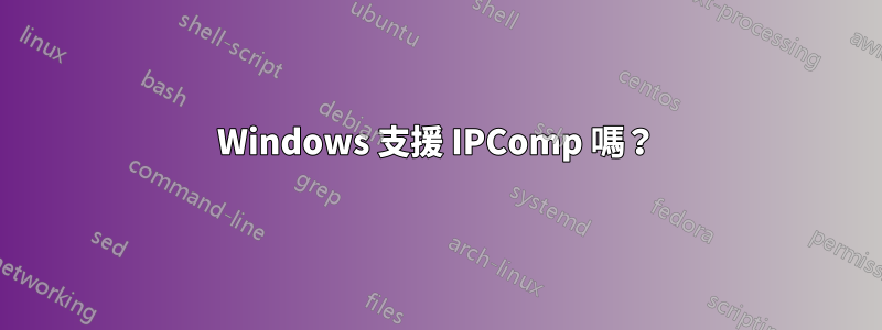 Windows 支援 IPComp 嗎？
