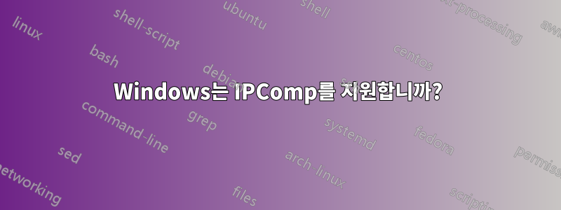 Windows는 IPComp를 지원합니까?
