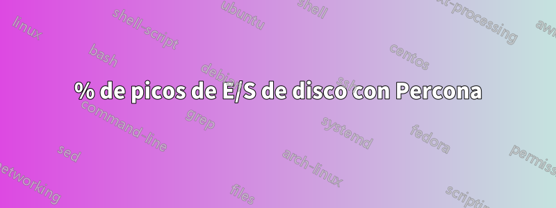 99 % de picos de E/S de disco con Percona