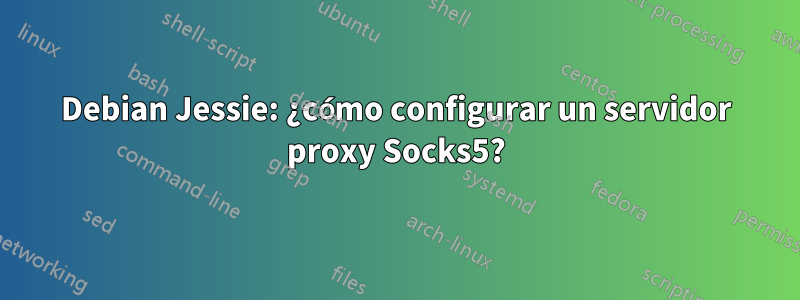 Debian Jessie: ¿cómo configurar un servidor proxy Socks5?