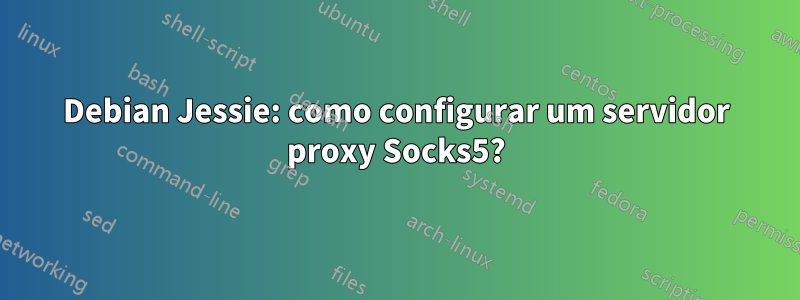 Debian Jessie: como configurar um servidor proxy Socks5?