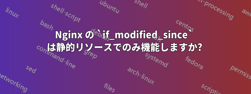 Nginx の `if_modified_since` は静的リソースでのみ機能しますか?