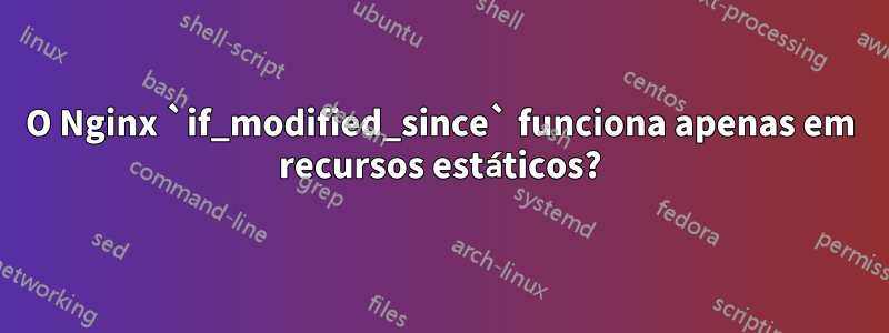 O Nginx `if_modified_since` funciona apenas em recursos estáticos?