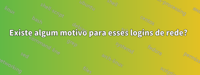 Existe algum motivo para esses logins de rede? 