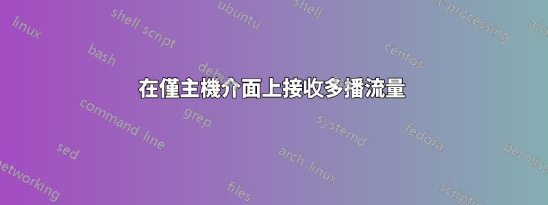 在僅主機介面上接收多播流量