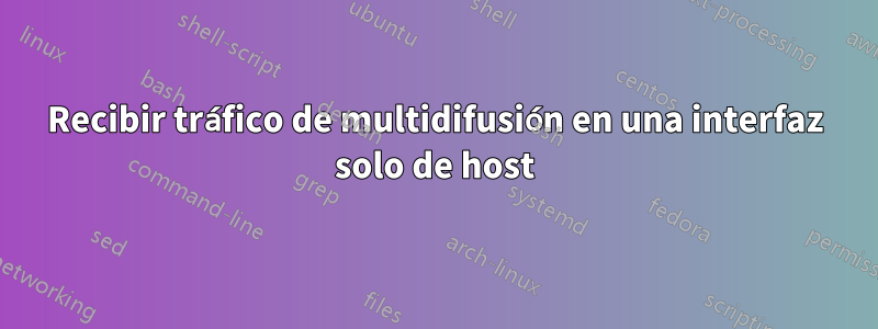 Recibir tráfico de multidifusión en una interfaz solo de host