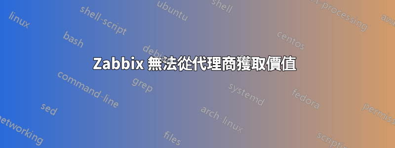 Zabbix 無法從代理商獲取價值 