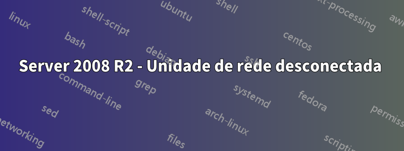 Server 2008 R2 - Unidade de rede desconectada