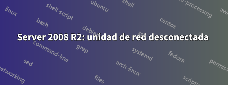 Server 2008 R2: unidad de red desconectada