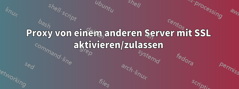 Proxy von einem anderen Server mit SSL aktivieren/zulassen