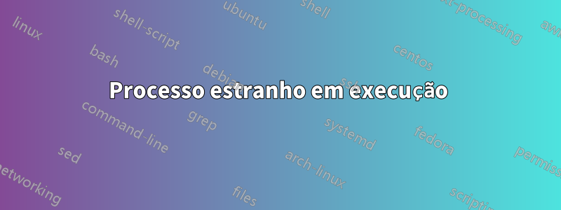 Processo estranho em execução