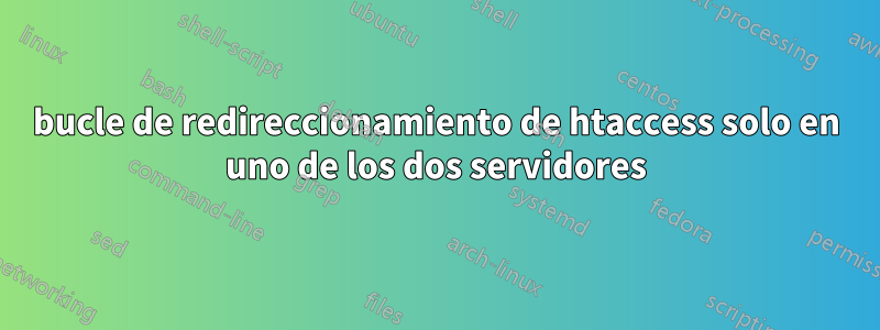 bucle de redireccionamiento de htaccess solo en uno de los dos servidores