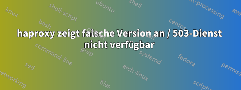 haproxy zeigt falsche Version an / 503-Dienst nicht verfügbar