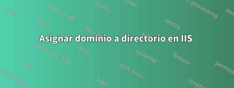 Asignar dominio a directorio en IIS