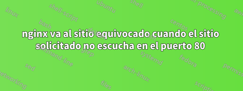 nginx va al sitio equivocado cuando el sitio solicitado no escucha en el puerto 80